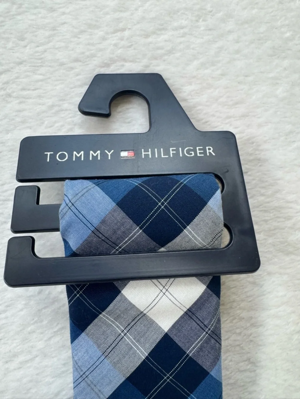 Tommy Hilfiger Blue Plaid Boys Neck Tie